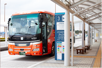 靜岡機場巴士乘車處指示