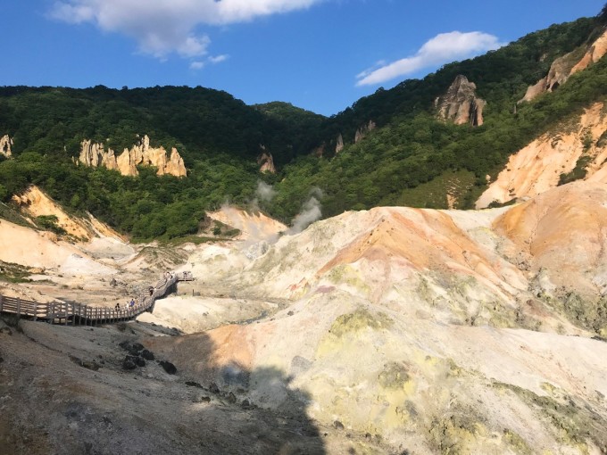 登別溫泉地獄谷噴氣口奇景