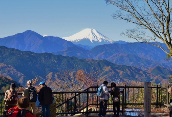 高尾山遠眺東京市區與富士山絕景